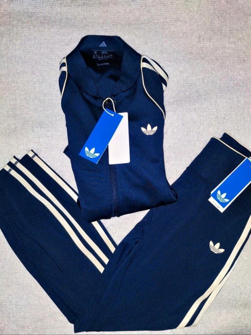 adidas SST track suit Blue & White Size Medium NWT